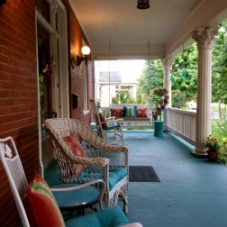 On the porch